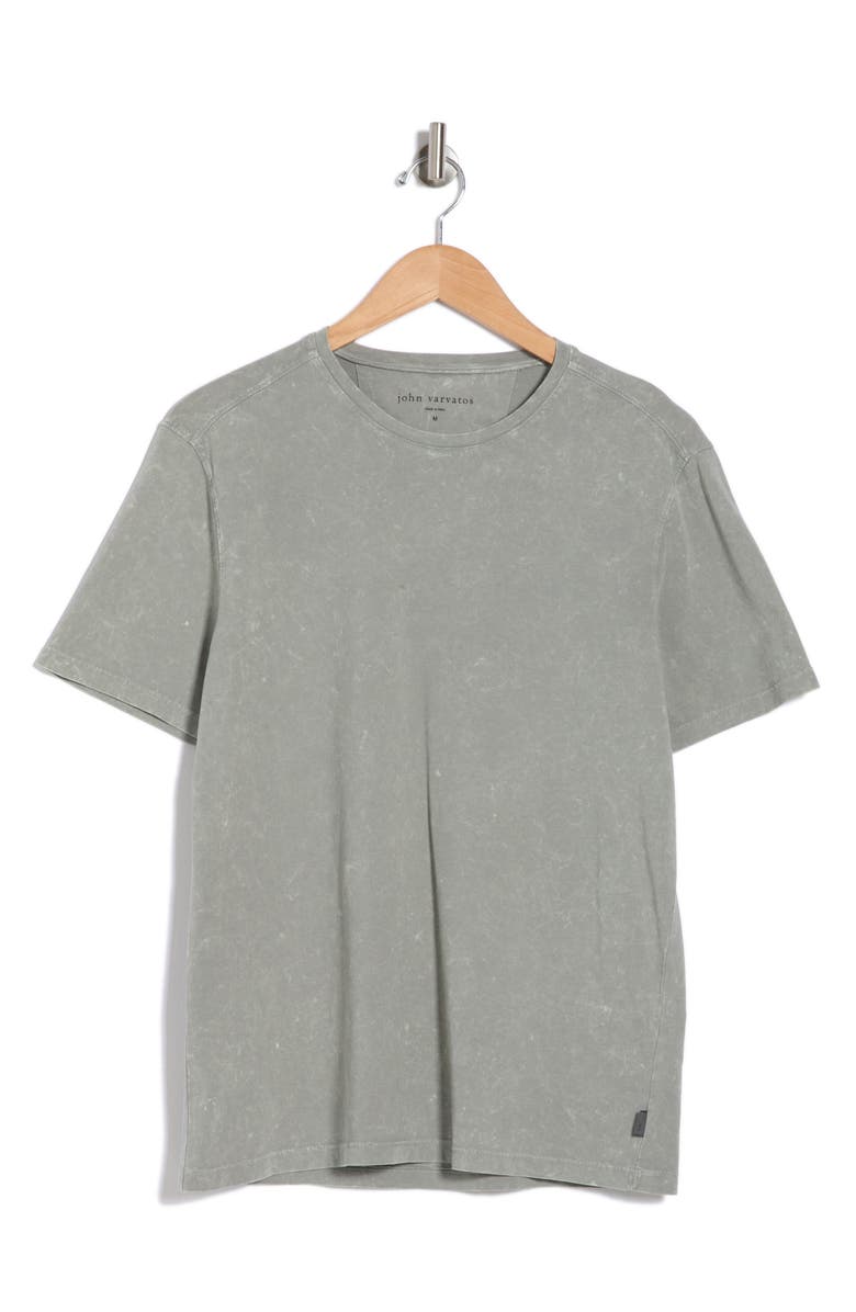 John Varvatos Enzo Marble Wash Cotton T-Shirt, Alternate, color, Med Grey