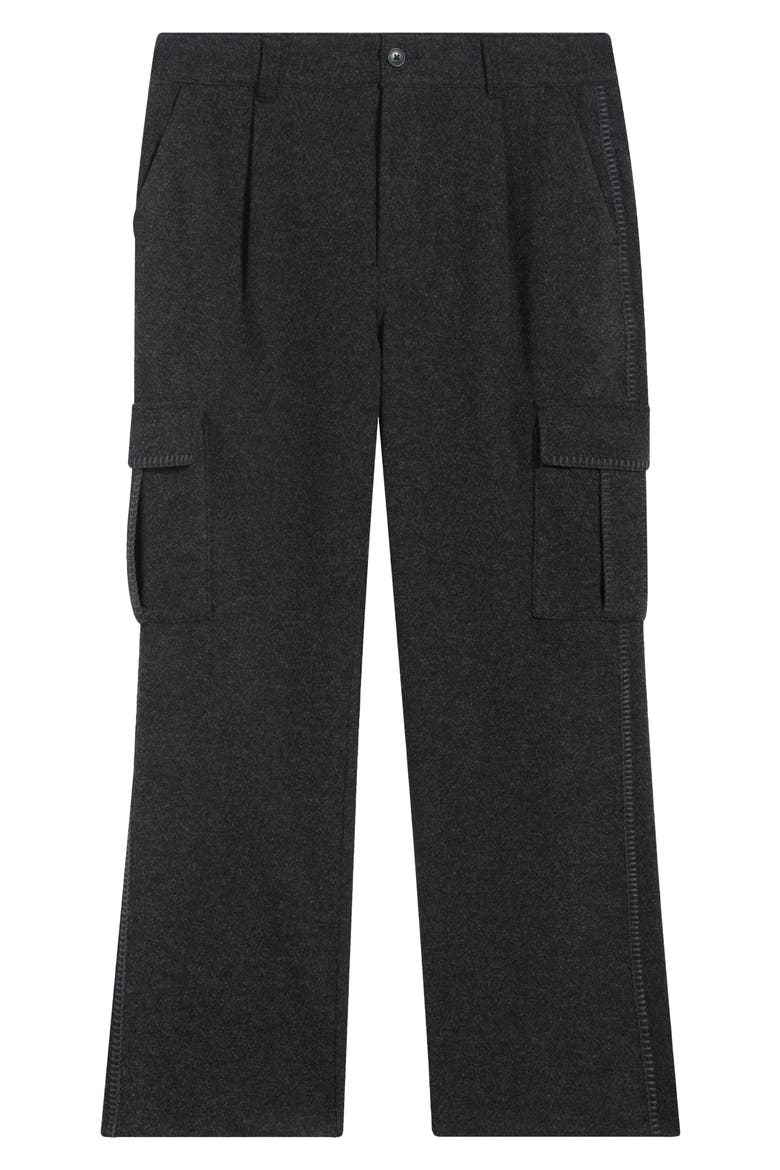 Baylin Wide Leg Cargo Pants, Main, color, BLACK HEATHER