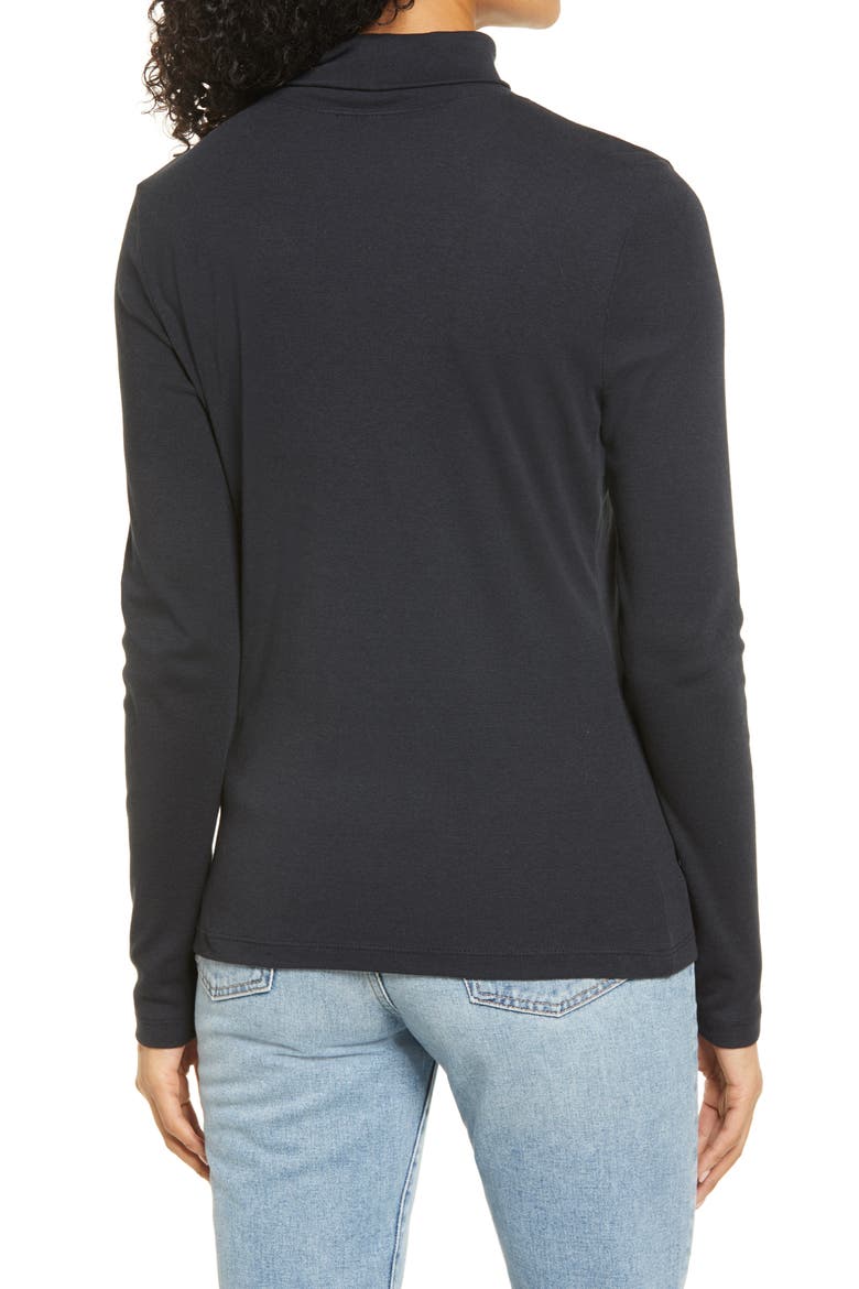 Turtleneck Top, Alternate, color, JET BLACK