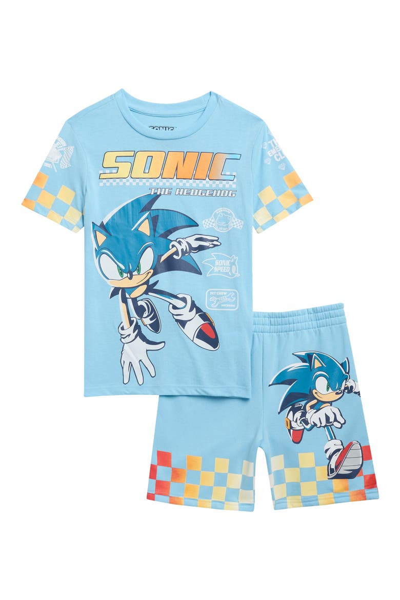 Kids' Sonic the Hedgehog® T-Shirt & Shorts Set, Main, color, LIGHT BLUE