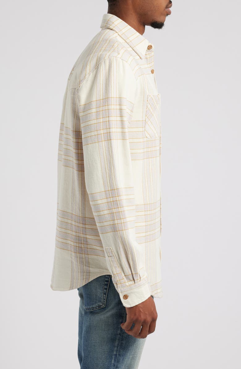 ICECREAM Snow White Plaid Cotton Flannel Button-Up Shirt, Alternate, color, Plaid