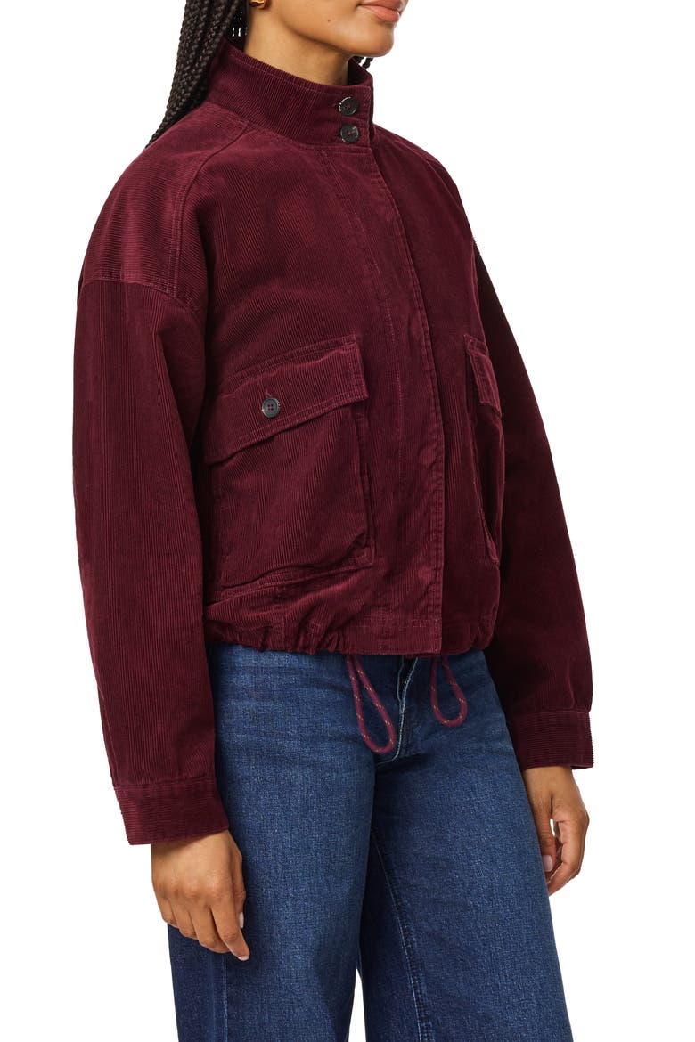 Corduroy Cropped Utility Jacket, Alternate, color, FIG