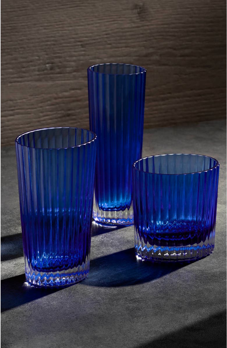 Missoni Home Tableware Wine Glasses NASTRI Set of 6  Blue 10 oz, H 3.3", Alternate, color, Blue
