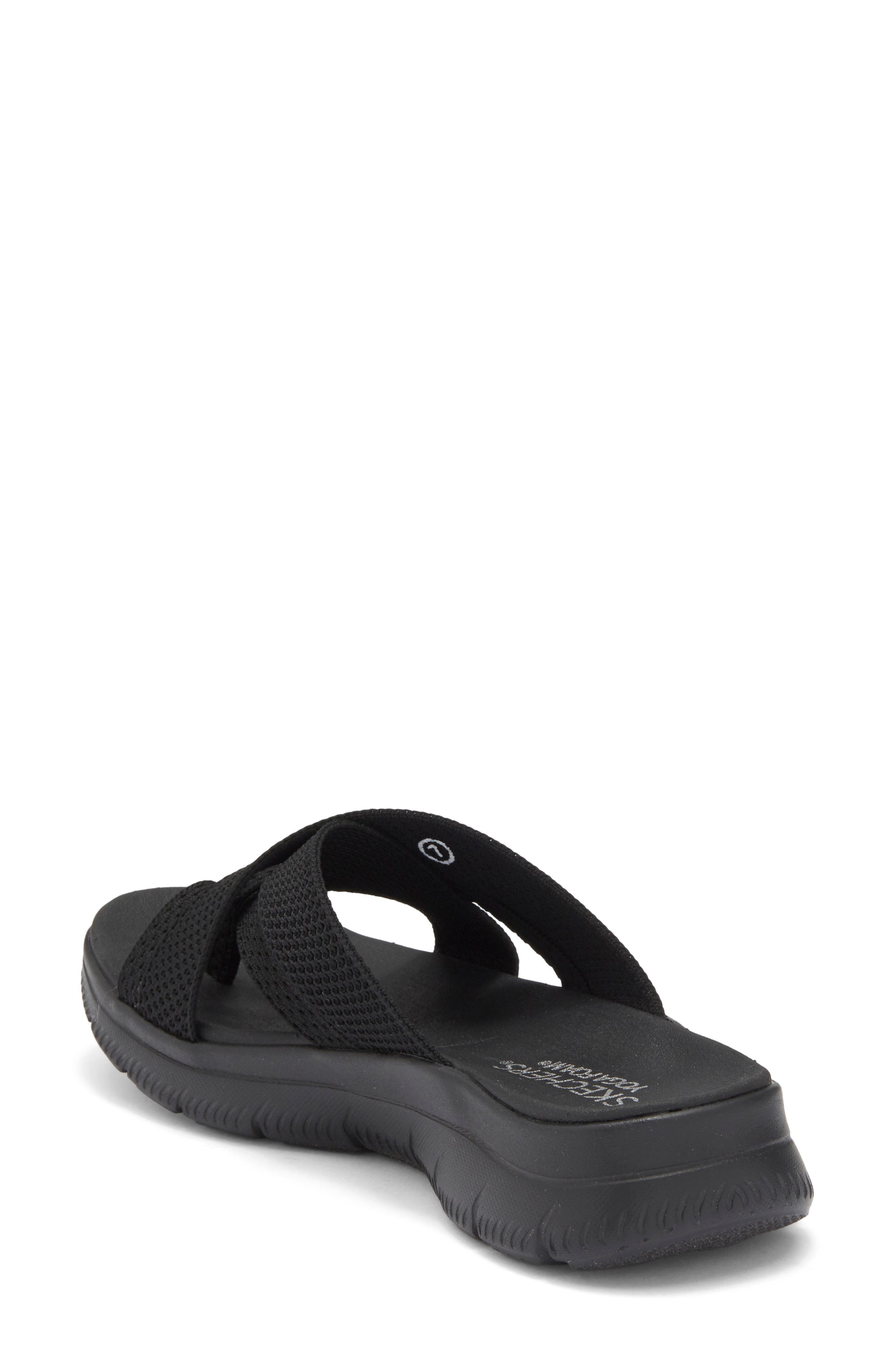 SKECHERS Summits - Fantasy Walk Slide Sandal, Alternate, color, Black