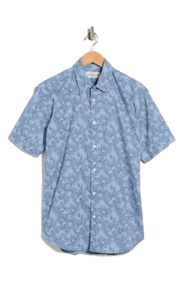 Coastaoro Short Sleeve Woven Shirt, Alternate, color, Dark Blue