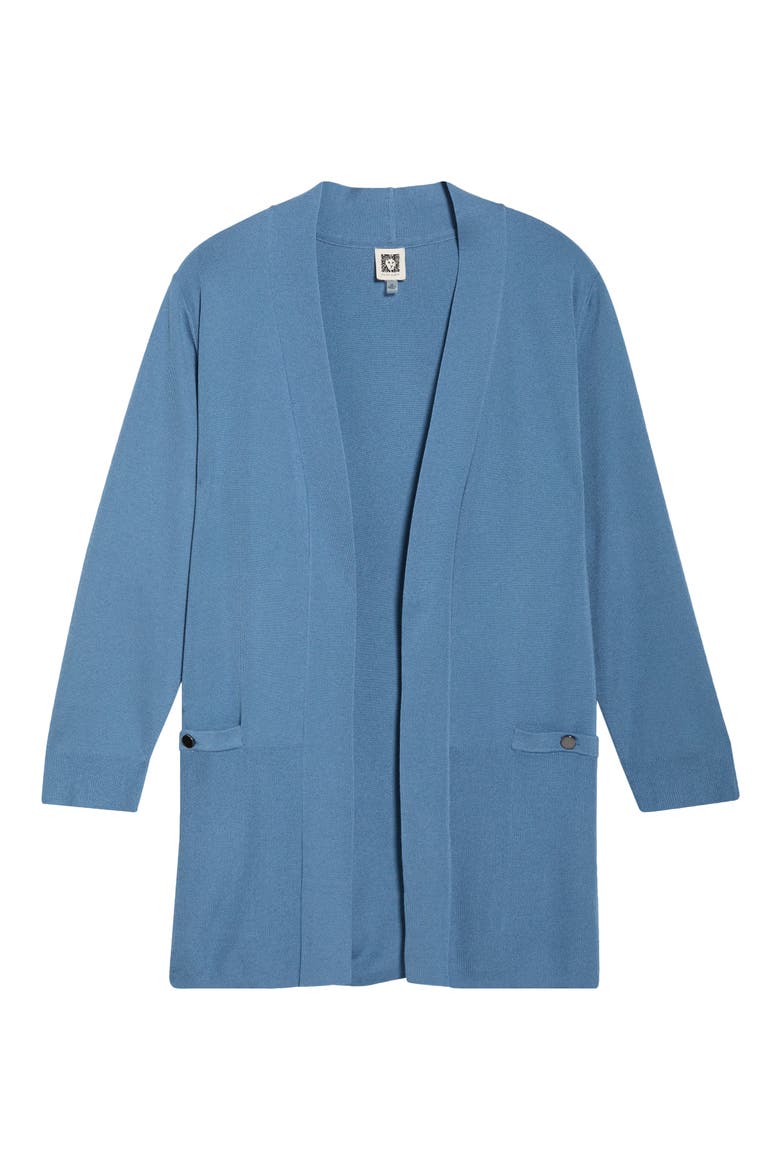 Pocket Open Front Cardigan, Alternate, color, DUTCH BLUE