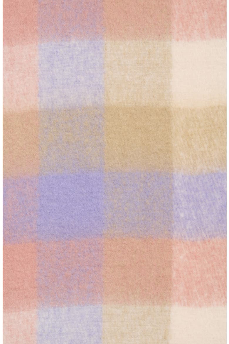 Checkered Fringe Trim Scarf, Alternate, color, MULTI