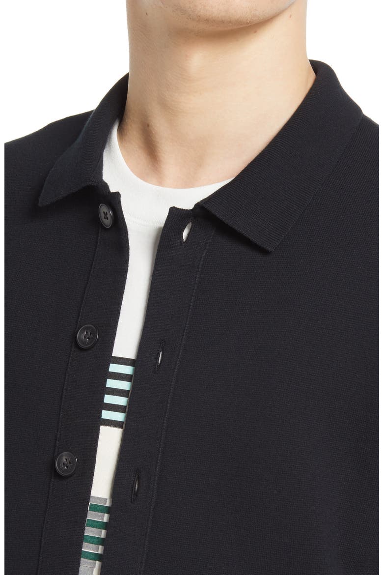 Milano Cotton Blend Cardigan, Alternate, color, CAVIAR