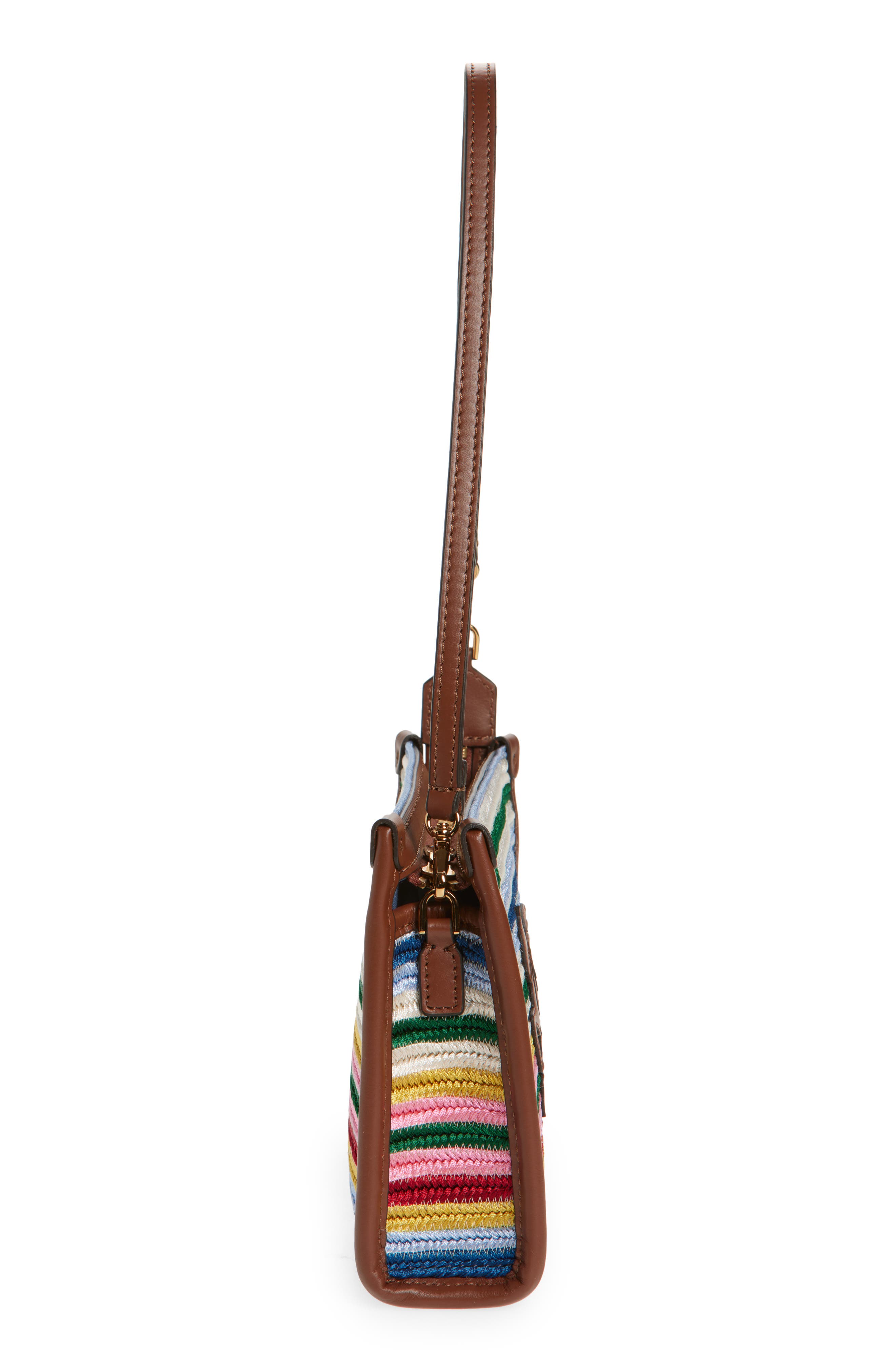 Pegaso Stripe Shoulder Bag, Alternate, color, GREY MULTI