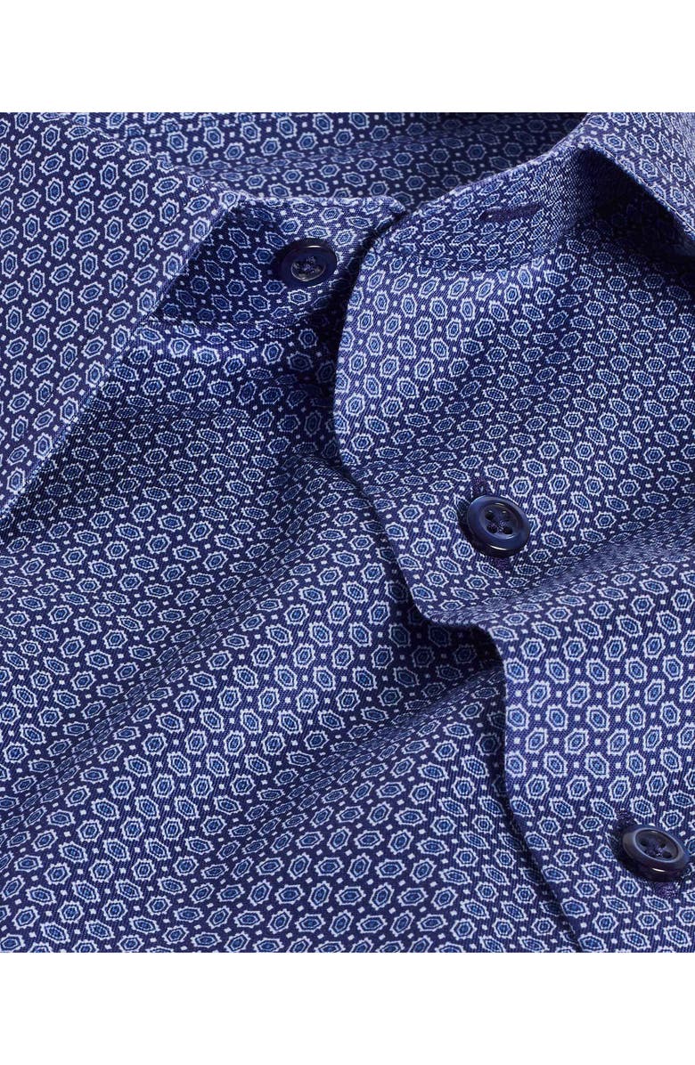 David Donahue Trim Fit Neat Dress Shirt, Alternate, color, 