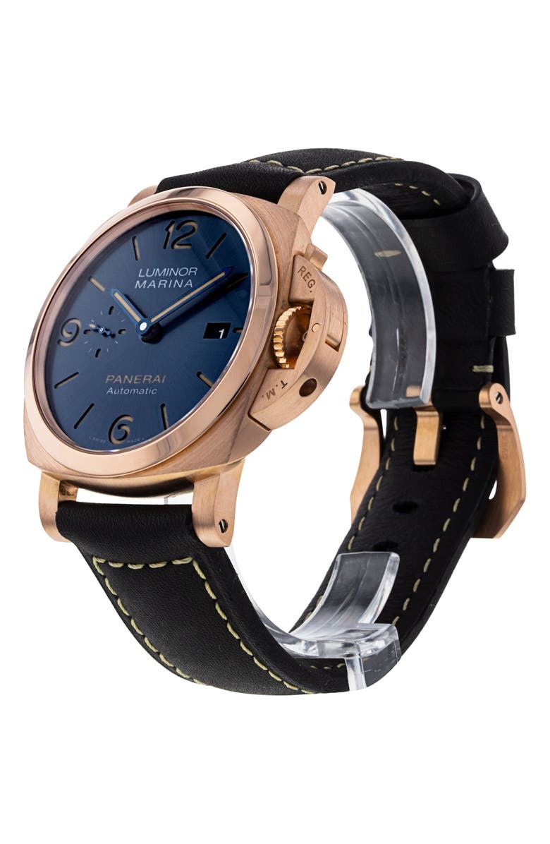 Watchfinder & Co. Panerai Preowned 2022 Luminor Marina Leather Strap Watch, 44mm, Alternate, color, 