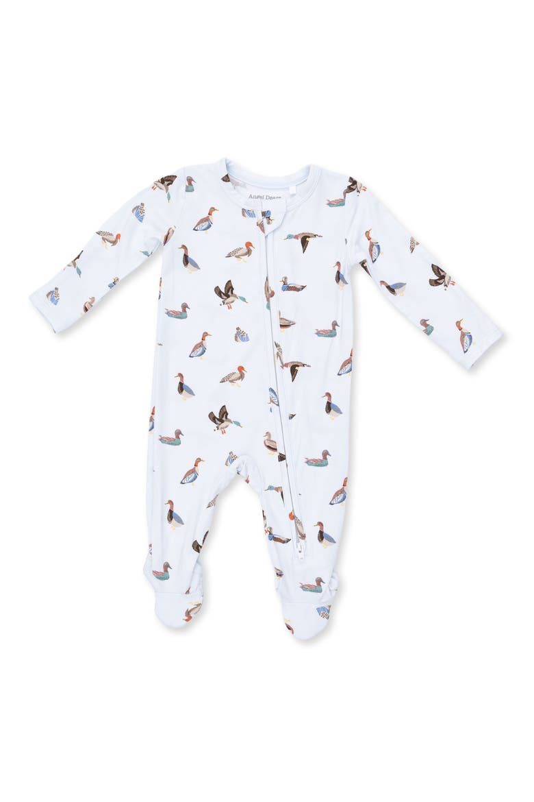 American Ducks Two-Way Zip Footie, Main, color, BLUE
