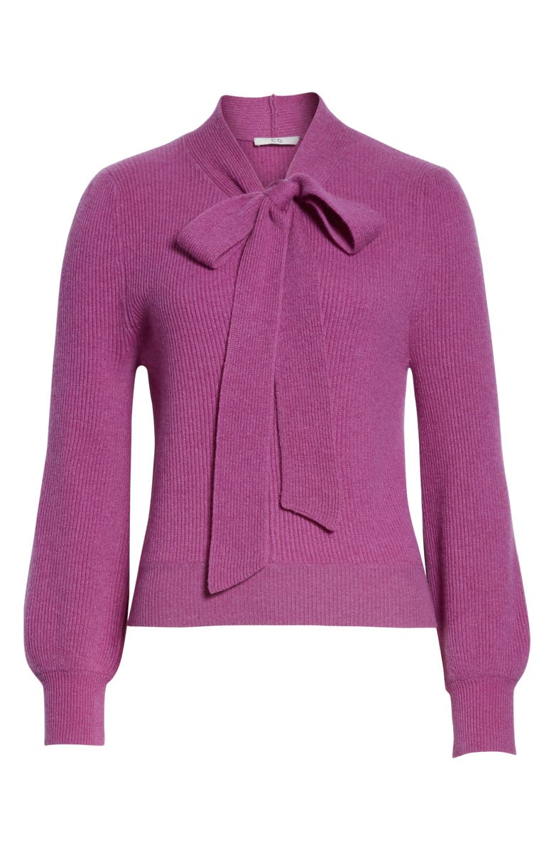 CO Tie Neck Cashmere Sweater, Alternate, color, 