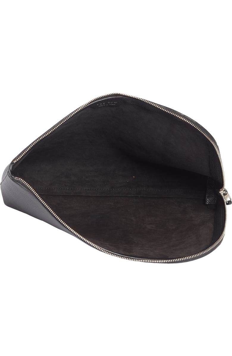The Row Large Leather Zip Pouch, Alternate, color,