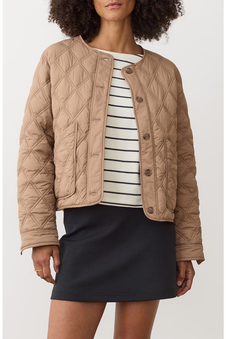 Marina Quilted Liner Jacket, Main, color, CARAMEL