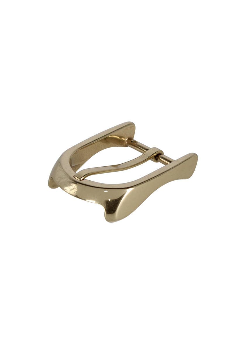 35mm Italian Solid Brass Substantial Elegance Harness Belt Buckle, Alternate, color, Polished Brass