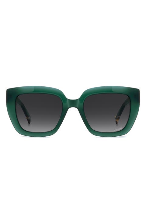 52mm Gradient Square Sunglasses
