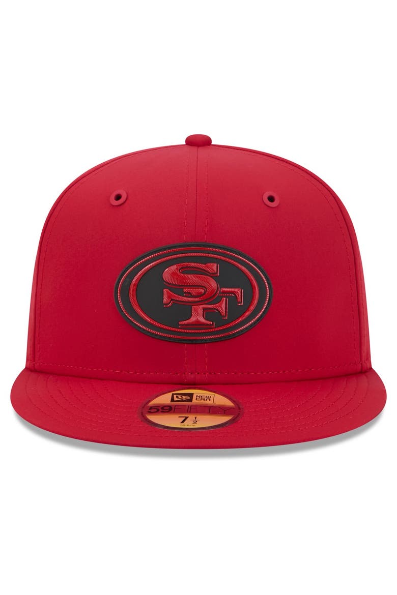 Men's New Era Scarlet San Francisco 49ers 2026 Sideline 59FIFTY Fitted Hat, Alternate, color, Scarlet
