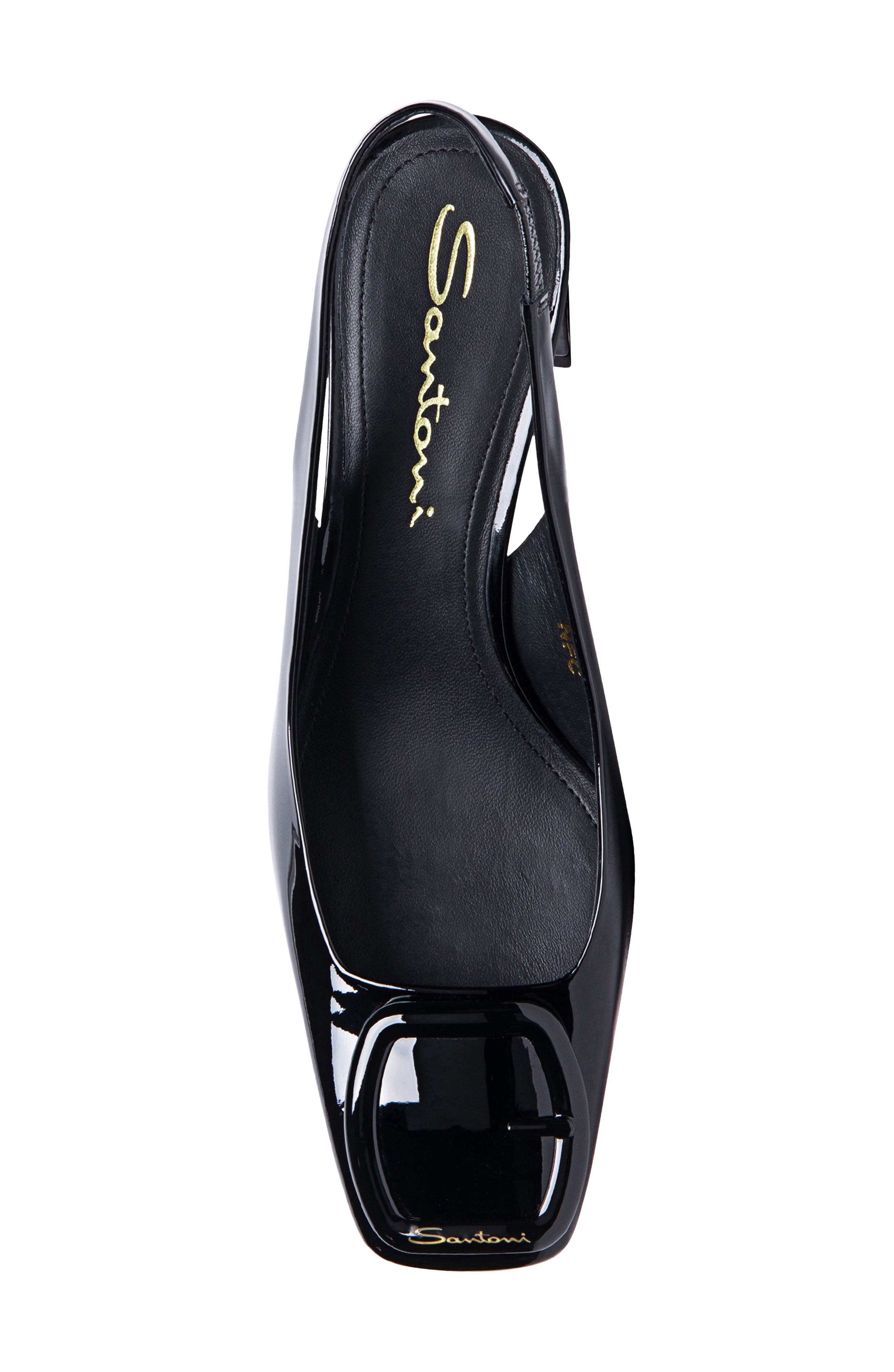 Women's Lemon Patent Sling Back, Alternate, color, BLACK