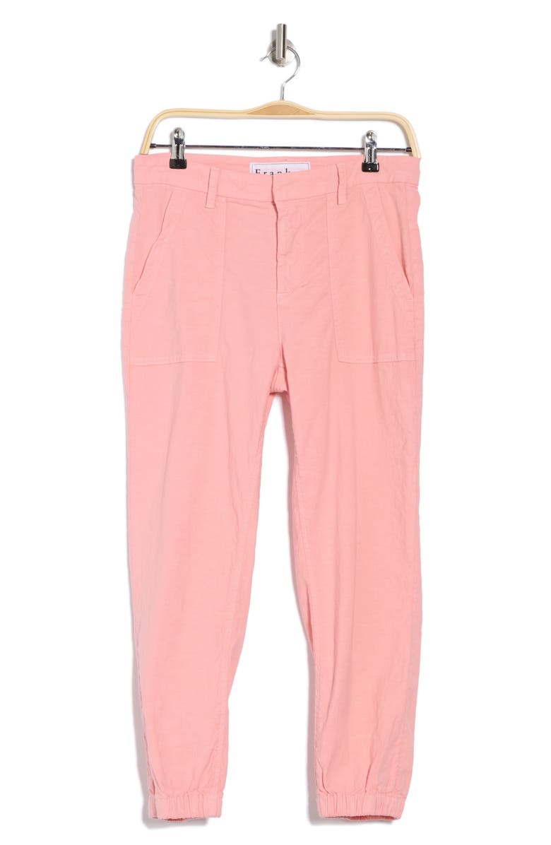 Frank & Eileen Stretch Cotton & Linen Utility Joggers, Alternate, color, Coral