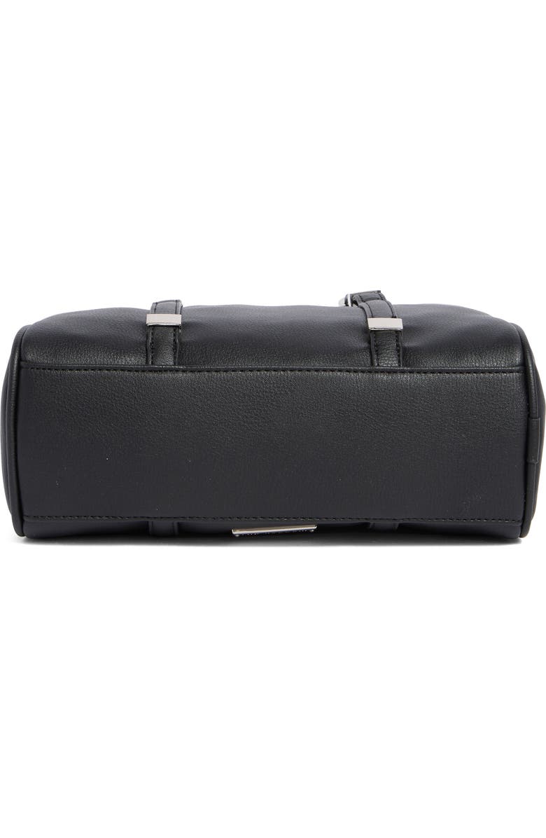 Madden Girl Faux Leather Bowling Bag, Alternate, color, Black