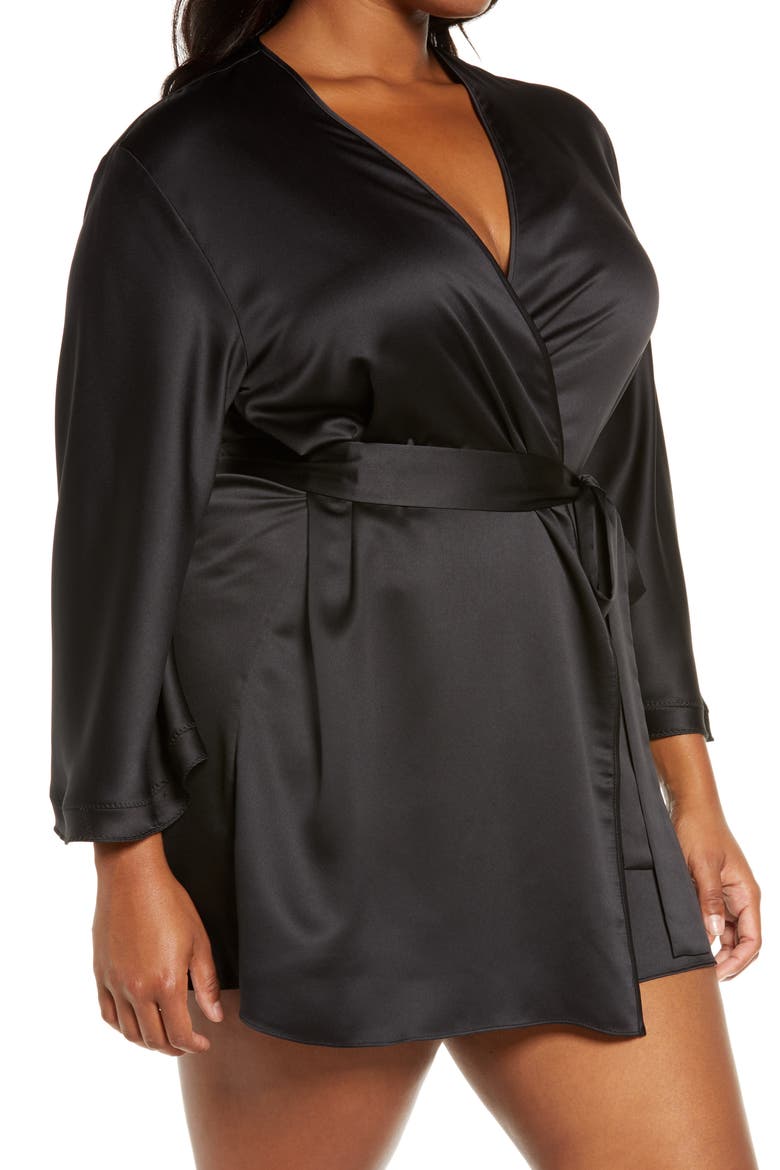 Heavenly Satin Wrap, Alternate, color, BLACK