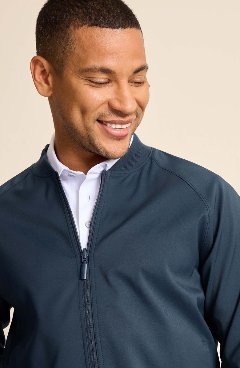 Tommy Bahama Island Driver Reversible Bomber Jacket, Alternate, color, Dark Eclipse