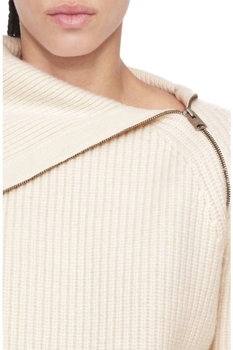 Cleo Funnel Neck Merino Wool Sweater, Alternate, color, CHALK WHITE