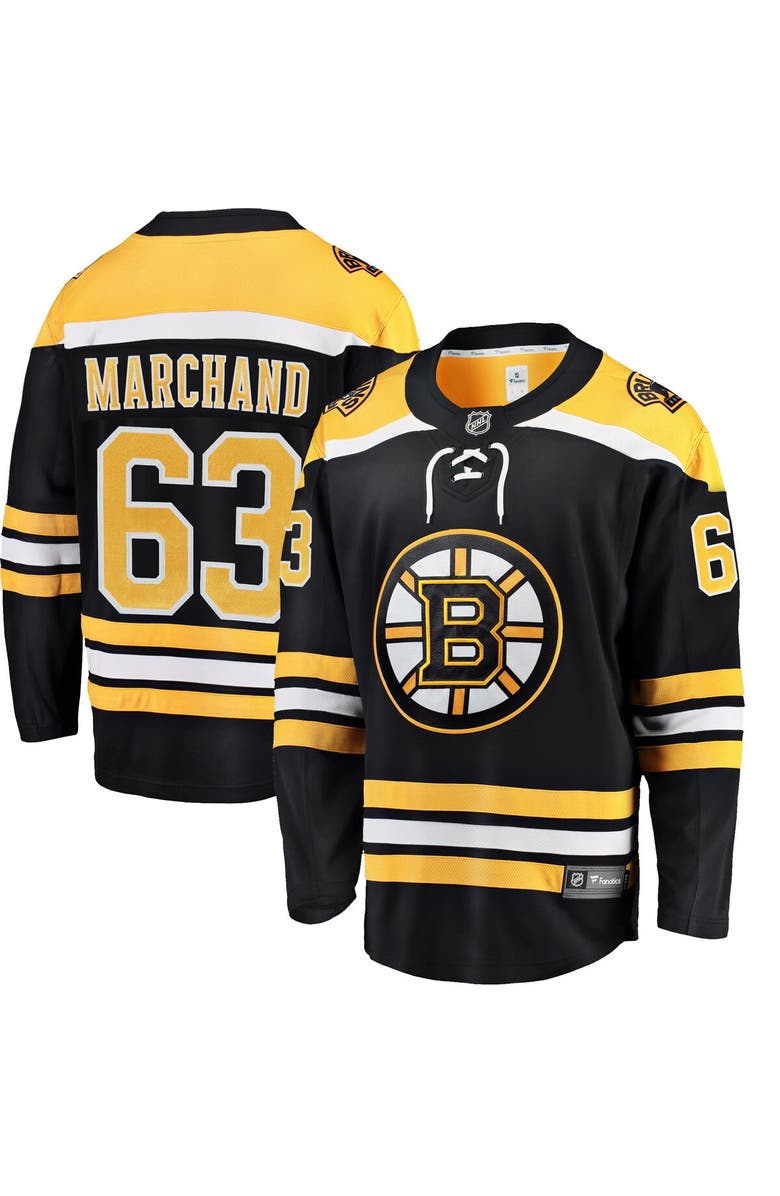FANATICS Men's Fanatics Brad Marchand Black Boston Bruins Home Breakaway Jersey, Alternate, color, 