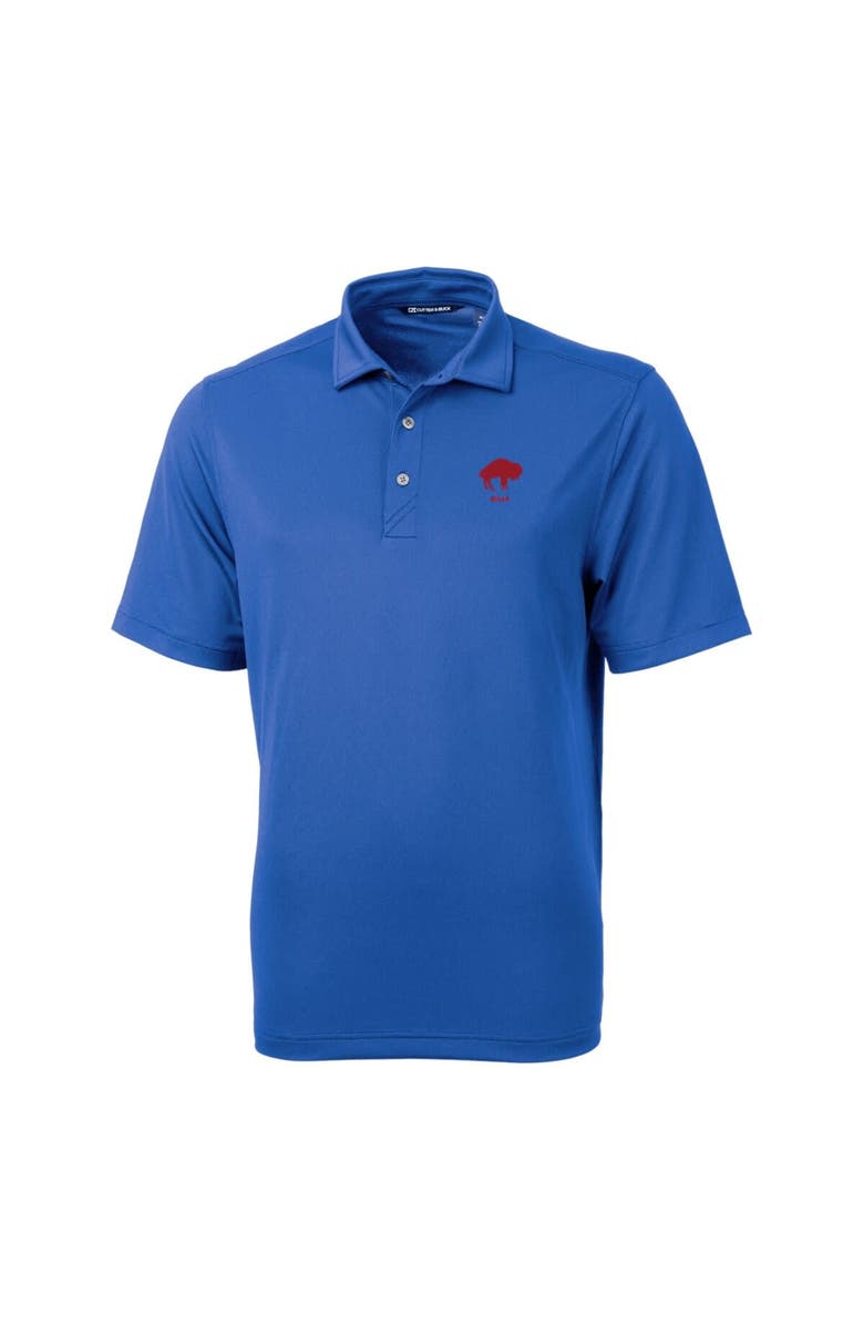 Cutter & Buck Men's Cutter & Buck Blue Buffalo Bills Throwback Logo Virtue Eco Pique Recycled Polo, Alternate, color, 