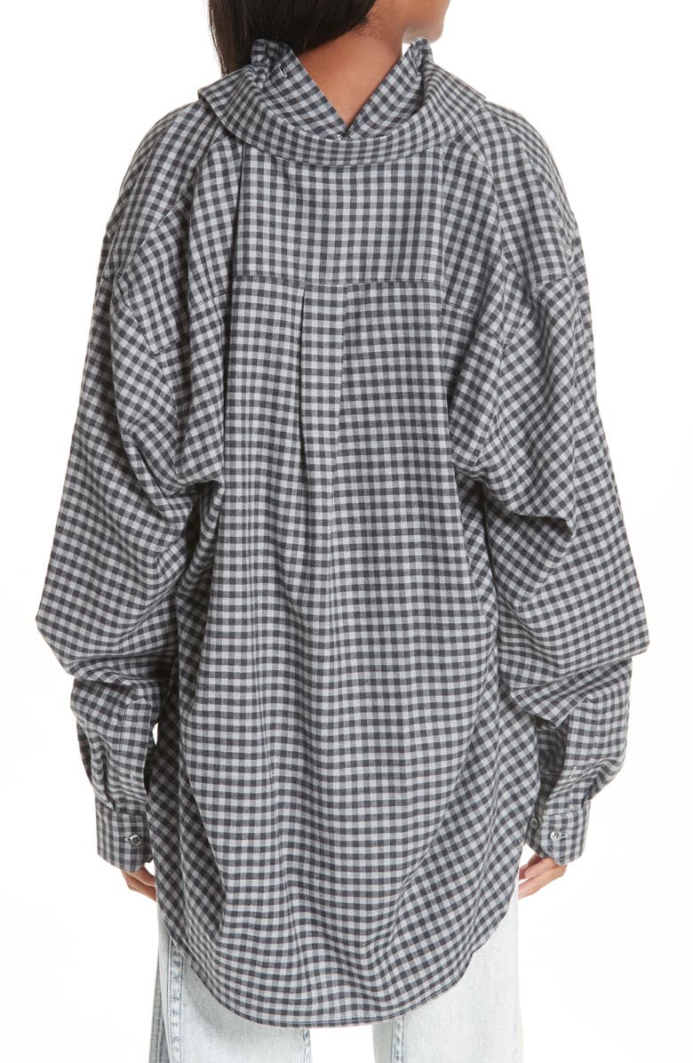 Y/Project Double Front Gingham Blouse, Alternate, color, 