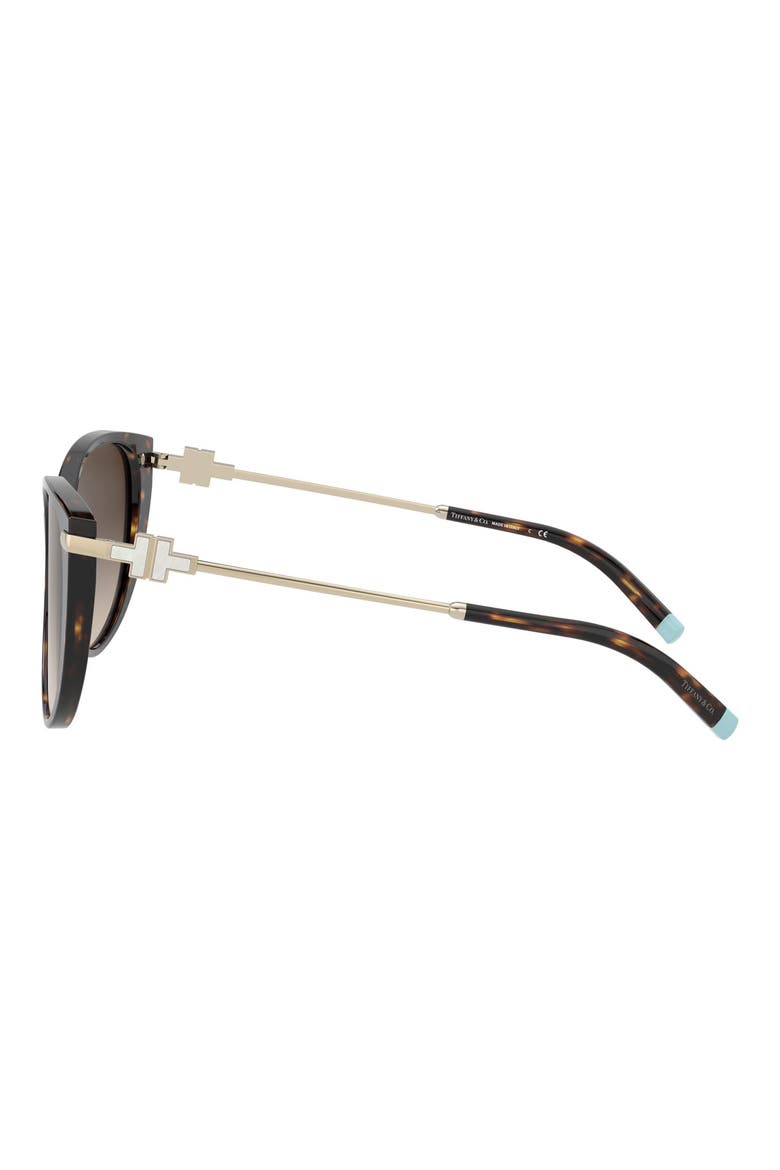 57mm Gradient Cat Eye Sunglasses, Alternate, color, HAVANA/ BROWN GRADIENT