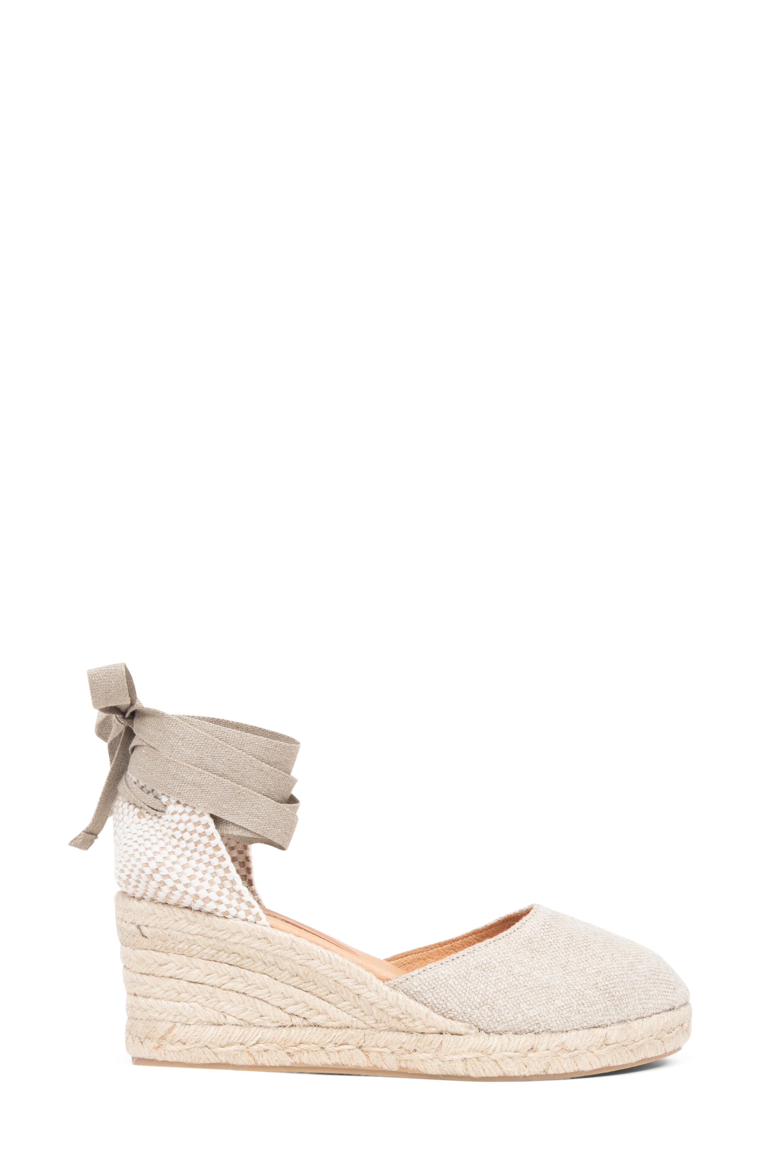 Leon Espadrille Lace-Up Wedge, Alternate, color, NATURAL