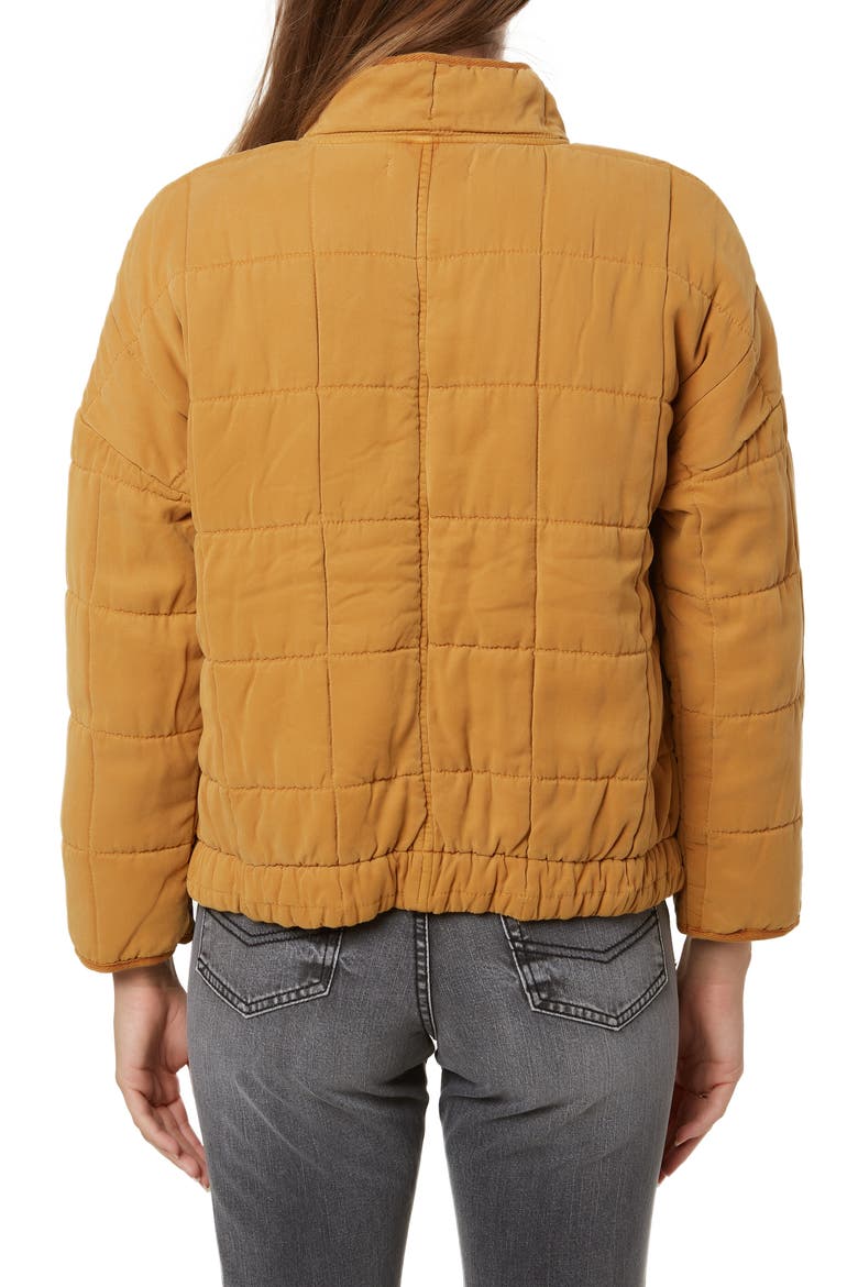 Mable Quilted Jacket, Alternate, color, AMBER