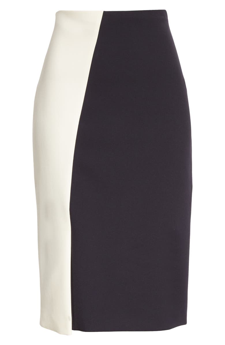 BOSS Vianno Colorblock Pencil Skirt, Alternate, color, Midnight