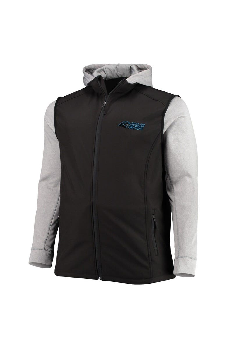DUNBROOKE Men's Dunbrooke Black/Gray Carolina Panthers Big & Tall Alpha Full-Zip Hoodie Jacket, Alternate, color, Black
