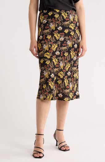 Renee C Floral Midi Skirt