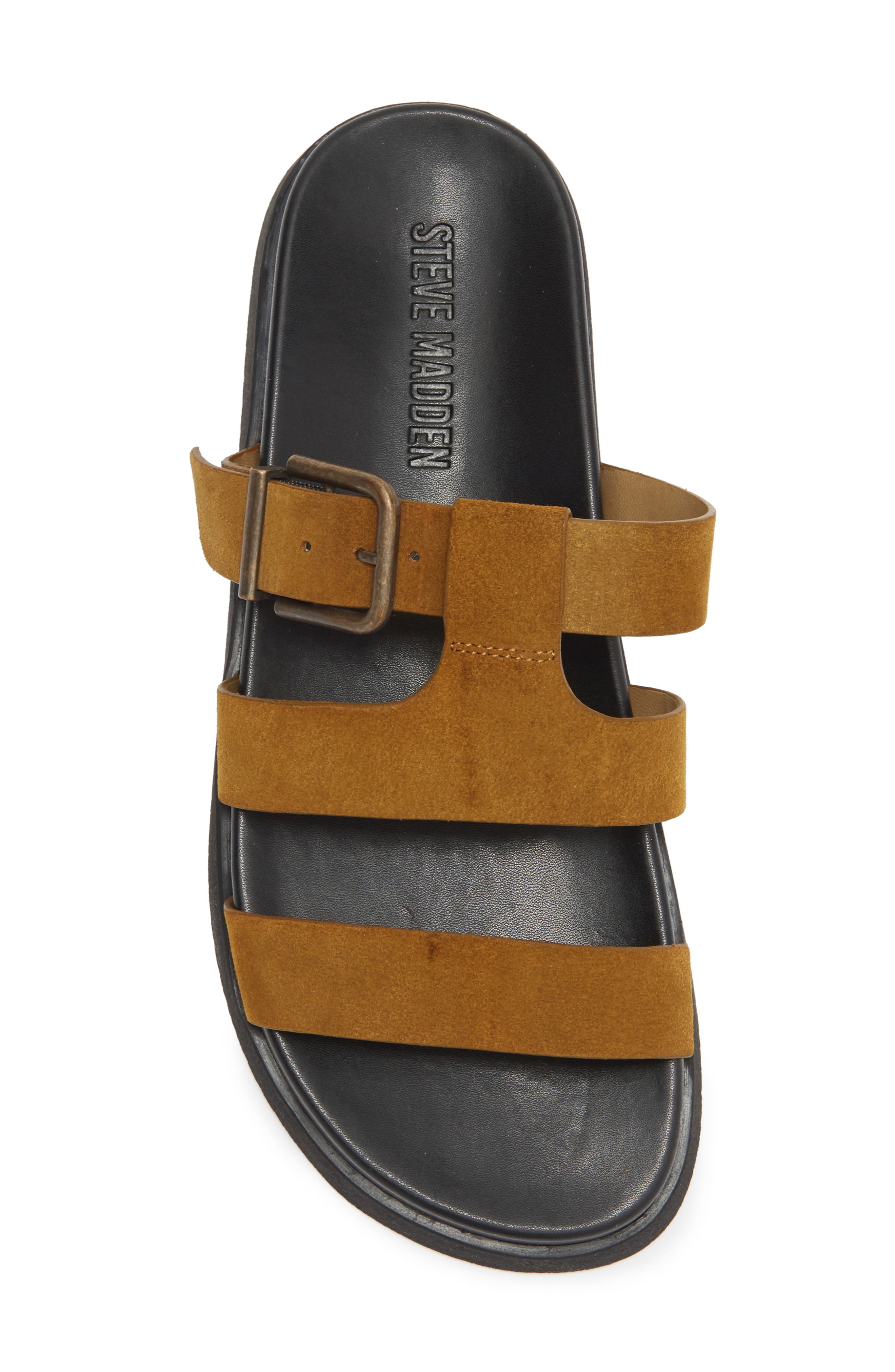 Maze Slide Sandal, Alternate, color, OLIVE SUEDE