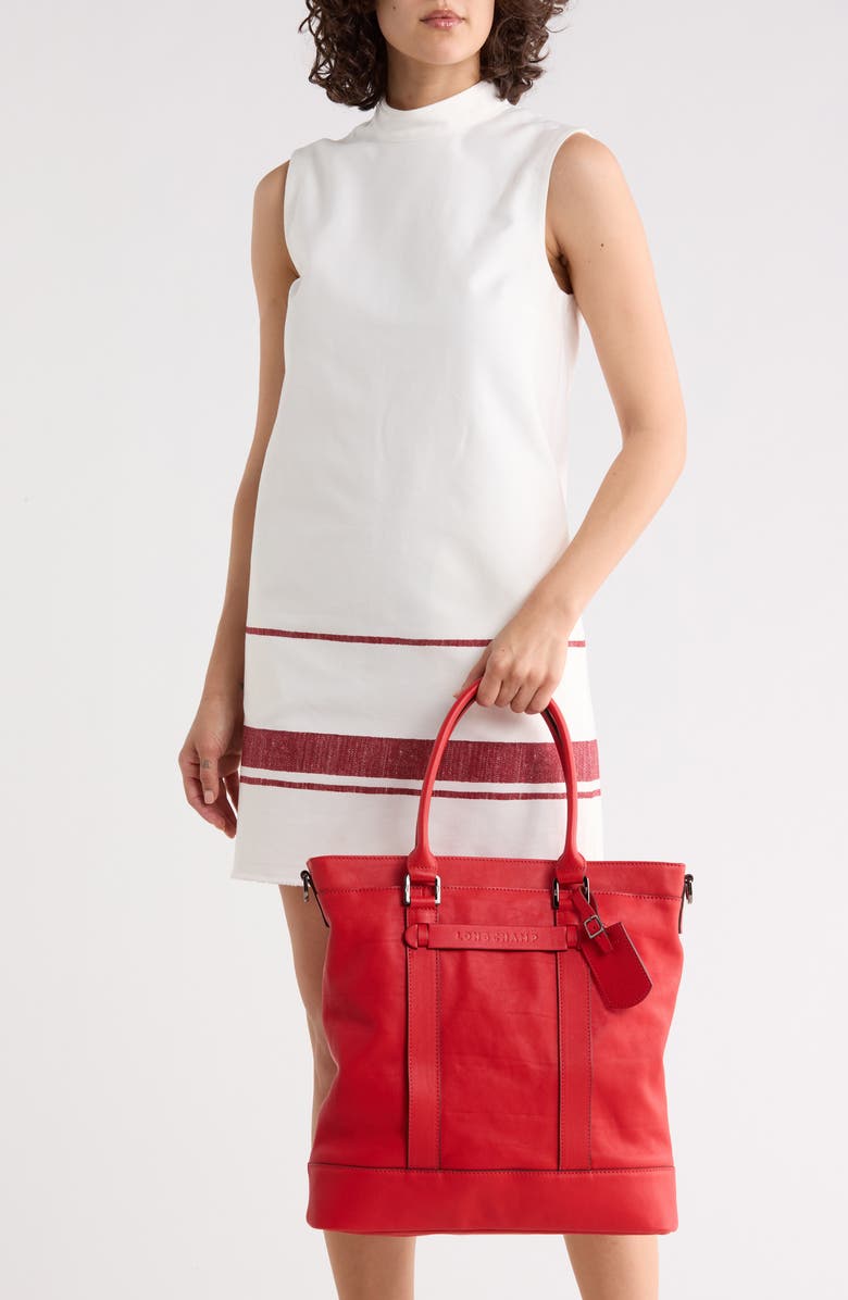 Longchamp Tote Bag, Alternate, color, Vermilion