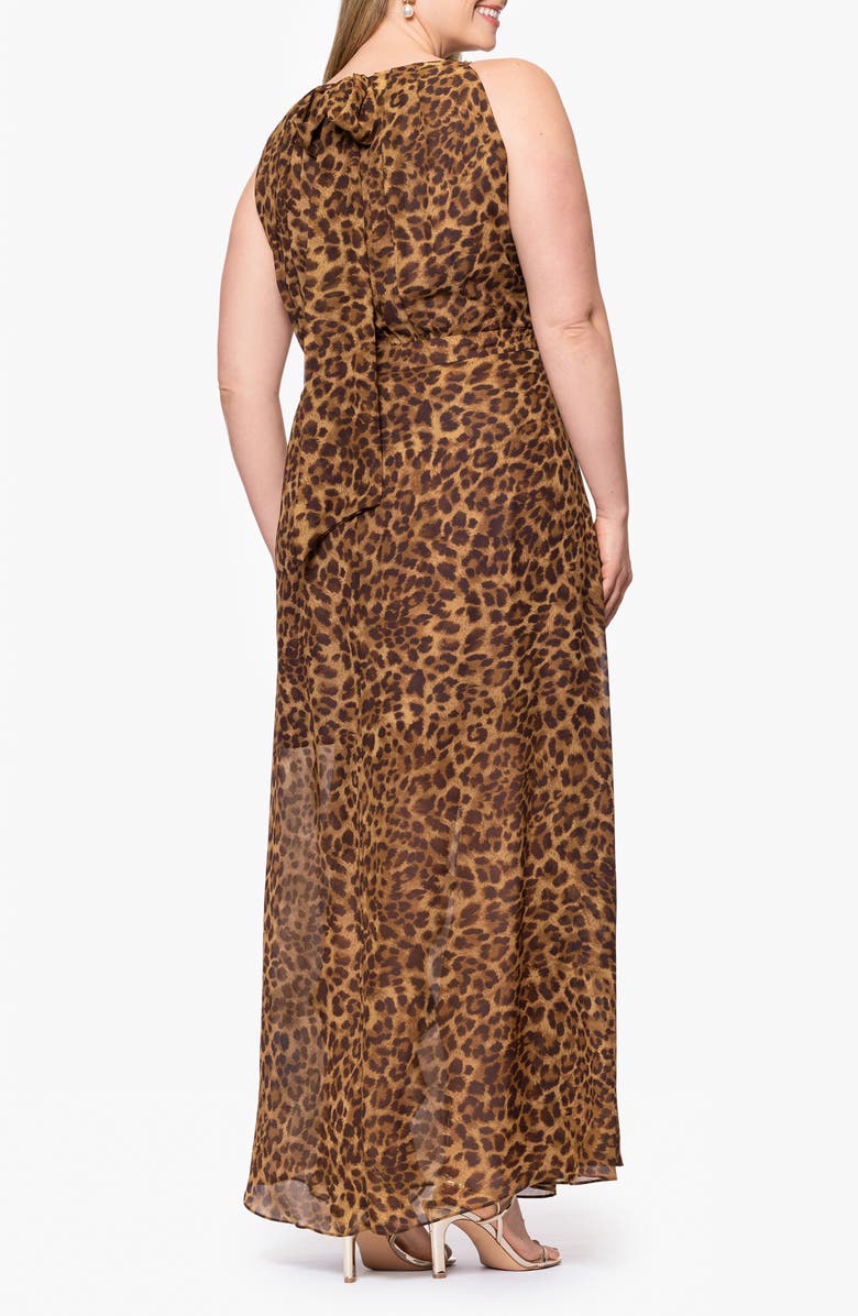 Betsy & Adam Cheetah Print Flutter Dress, Alternate, color, Brown/ Multi