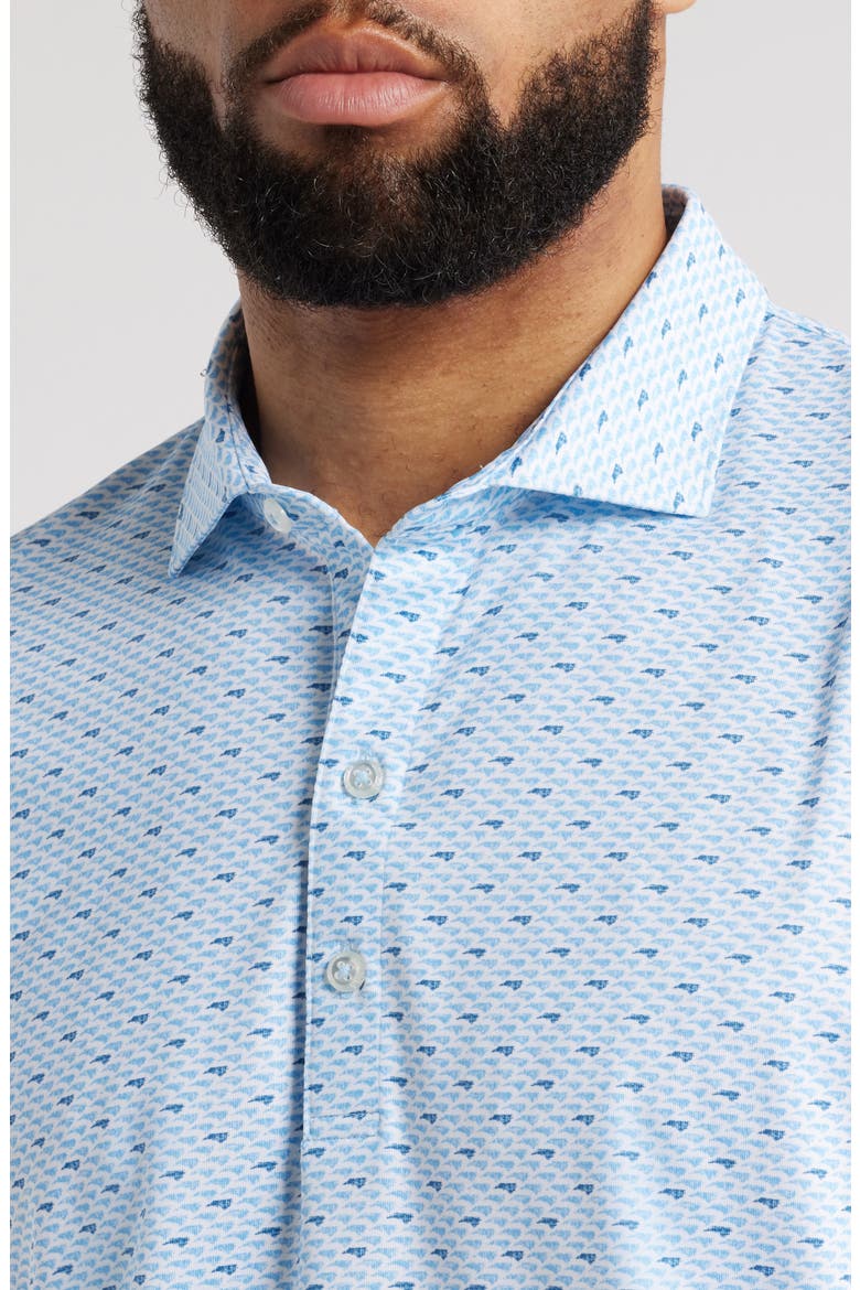 NC Time Abstract Print PREP-FORMANCE Polo, Alternate, color, MALIBLU