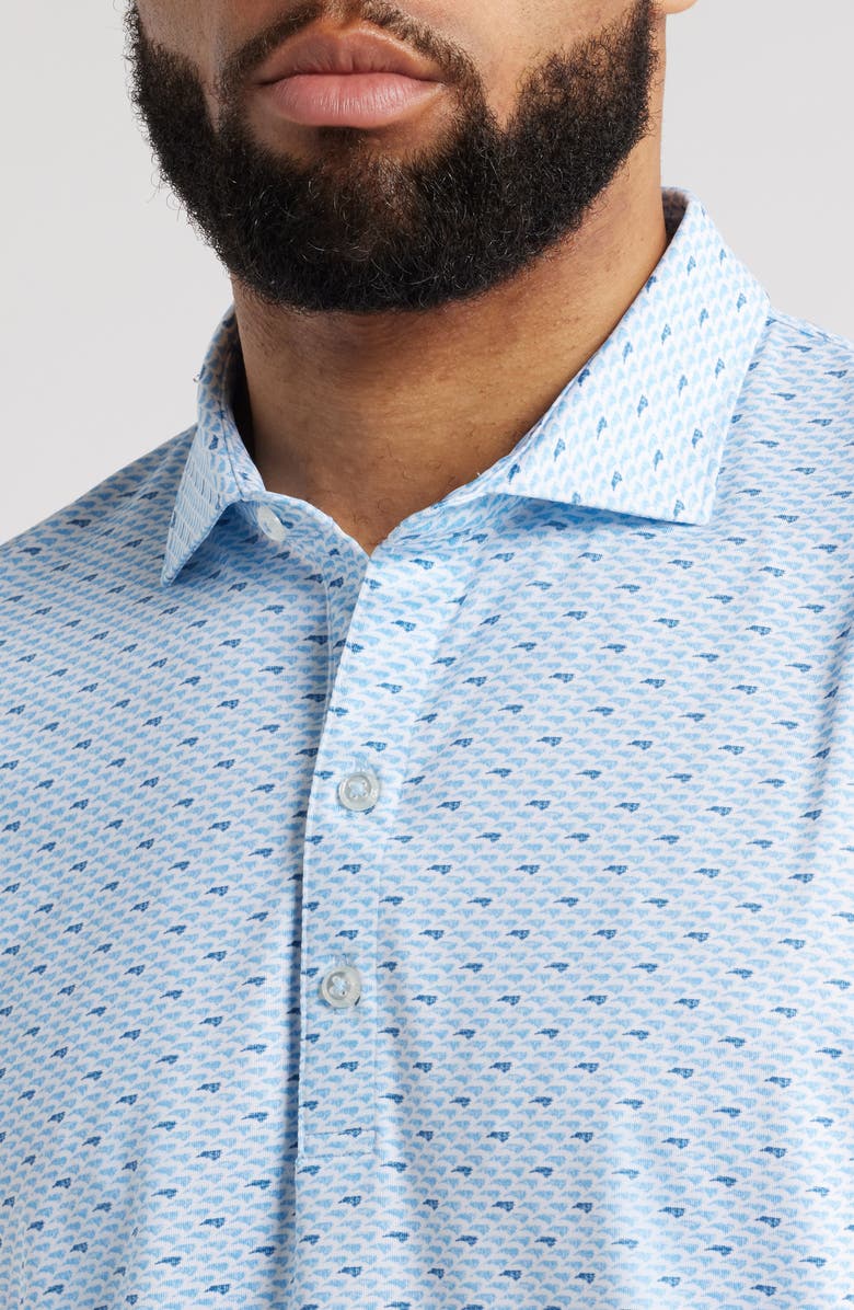 johnnie-O NC Time Abstract Print PREP-FORMANCE Polo, Alternate, color, 