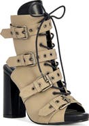 AZALEA WANG Loom Open-Toe Bootie