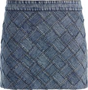Alice + Olivia Rubi Woven Denim Miniskirt