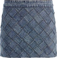 Alice + Olivia Rubi Woven Denim Miniskirt