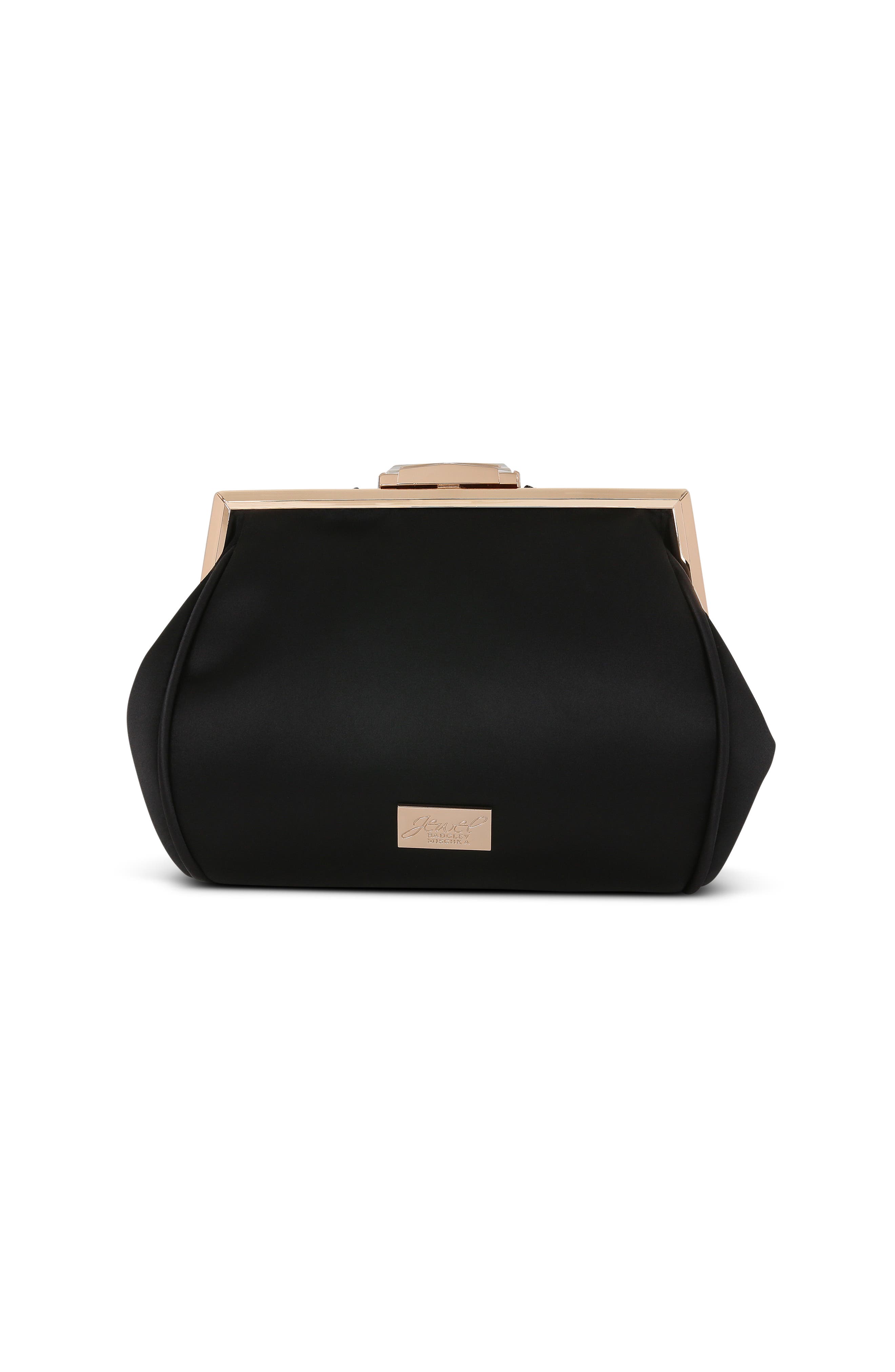 Jewel Badgley Mischka Mae Bow Pouch Clutch, Alternate, color, Black