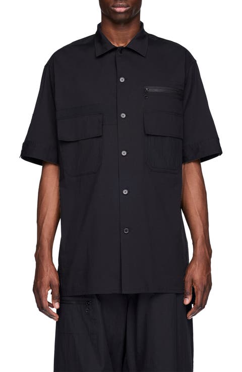 Regular Fit Cotton Blend Utility Shirt