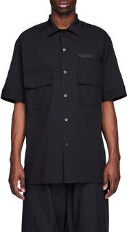 Y-3 Regular Fit Cotton Blend Utility Shirt