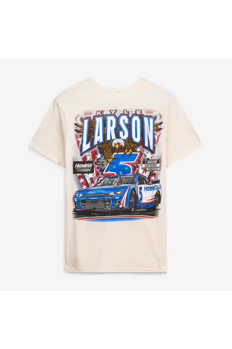 Men's Hendrick Motorsports Team Collection  Cream Kyle Larson #5 Crewneck T-Shirt, Alternate, color, Cream