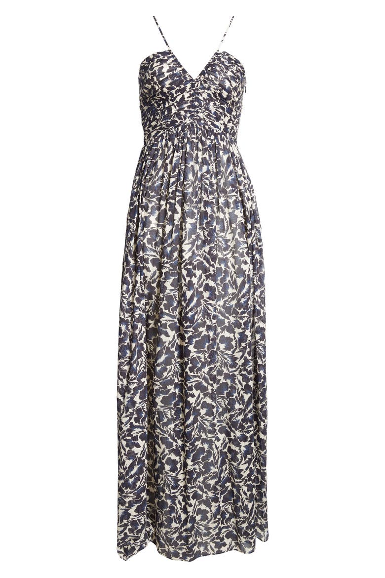 Romy Print Sleeveless Maxi Dress, Alternate, color, NAVY/ CREAM